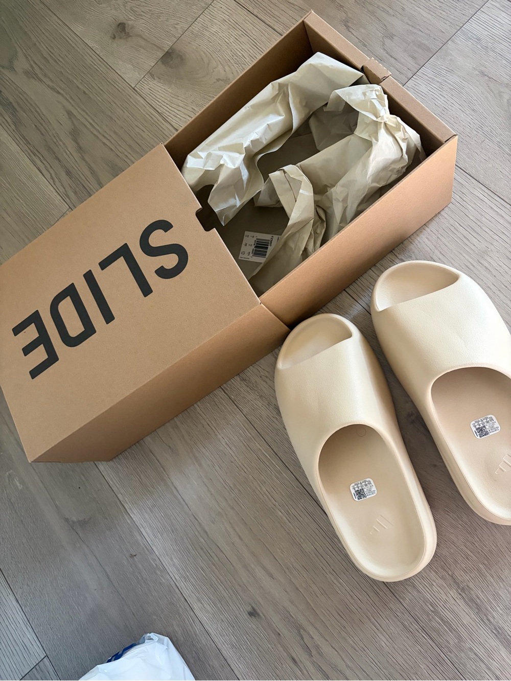 adidas Cream Slide Sandals